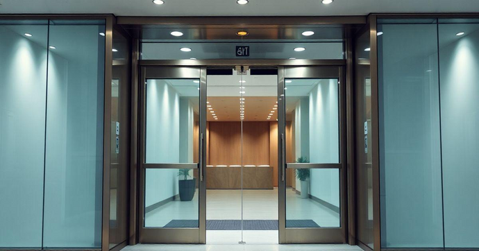 Portas automáticas de vidro: design e eficiência