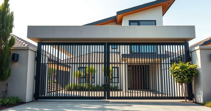 Portão basculante articulado transforma segurança e conforto em sua entrada
